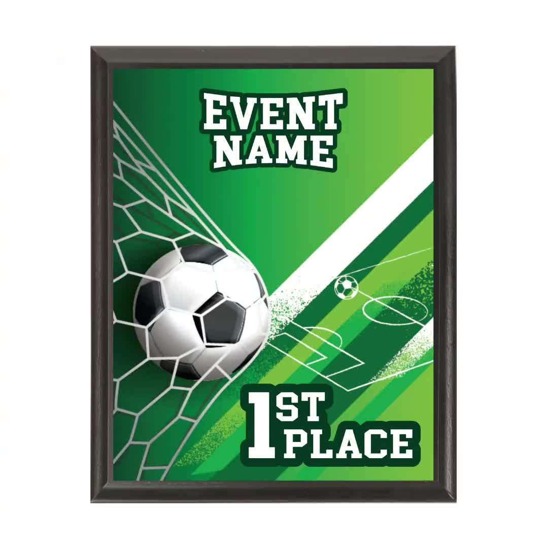 サッカー部門優勝記念盾：パーソナライズされたMVP記念品 - Etsy 日本